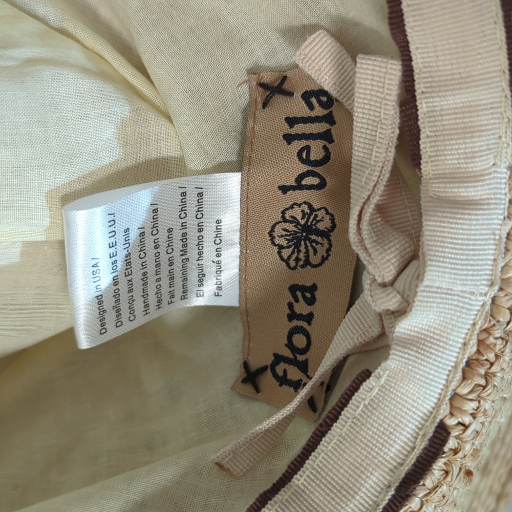 Flora Bella wide brim women straw sun hat - Picture 9 of 9